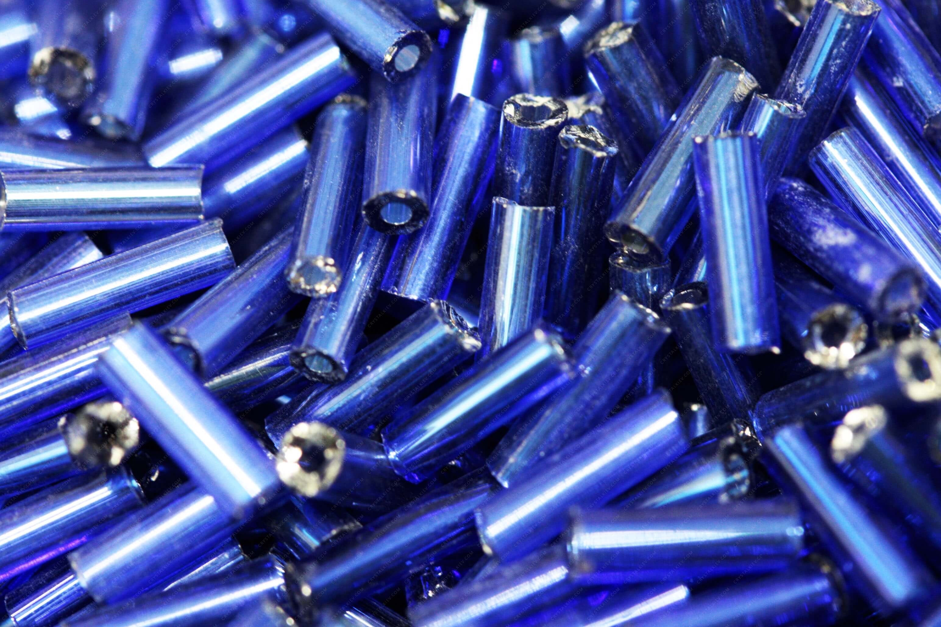Стеклярус Sapphire прямий 6mm